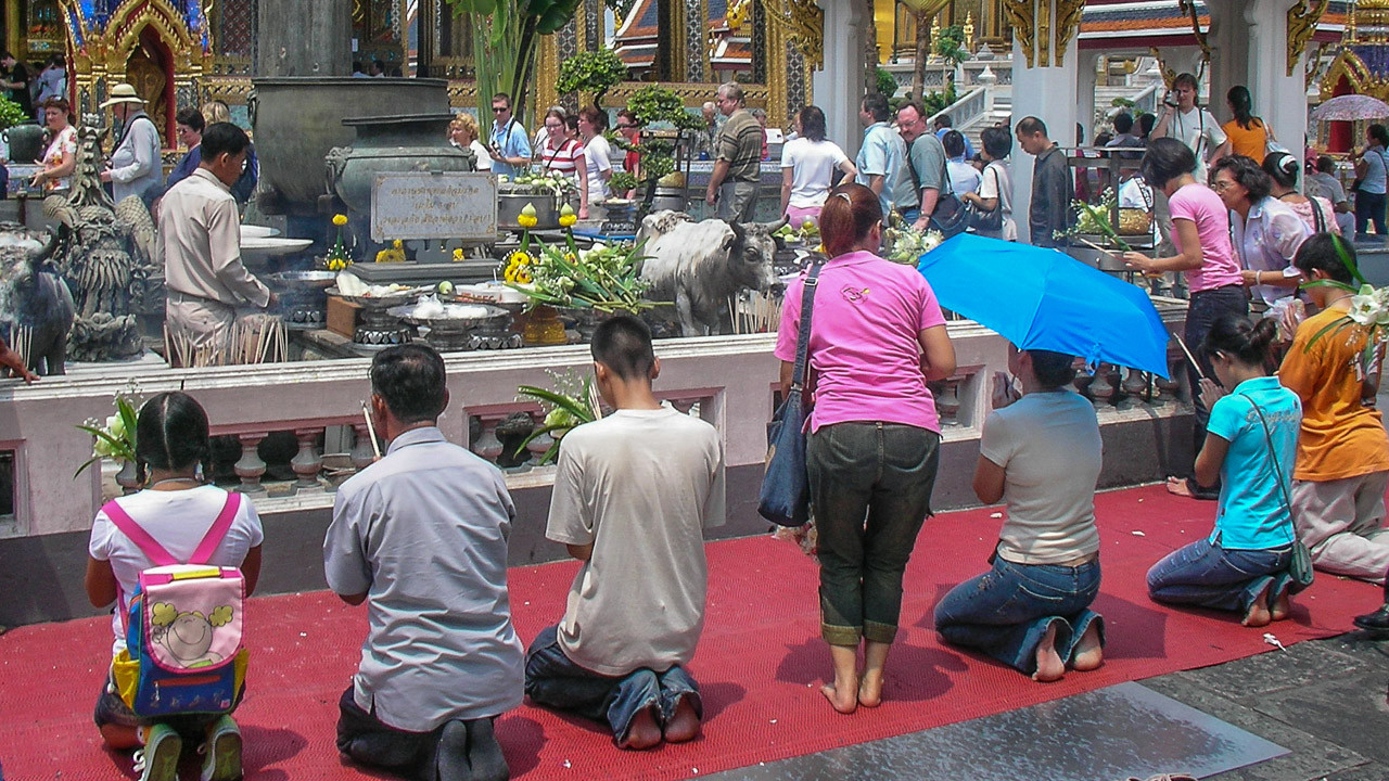 Thailand - März 2005<br>Bangkok, Wat Phra Kaew im Königspalast
