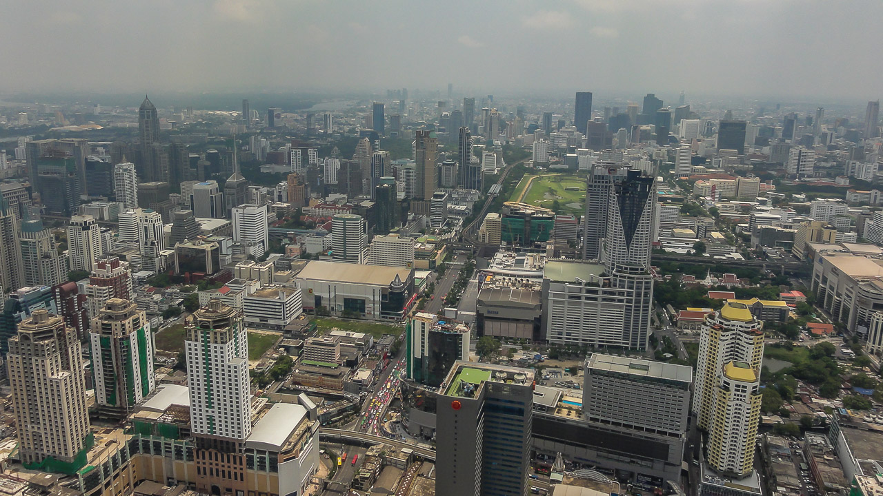 Thailand - April 2011<br>Bangkok, Blick  vom Baiyoke II - mit 304 Metern<br>höchstes Gebäude Thailands