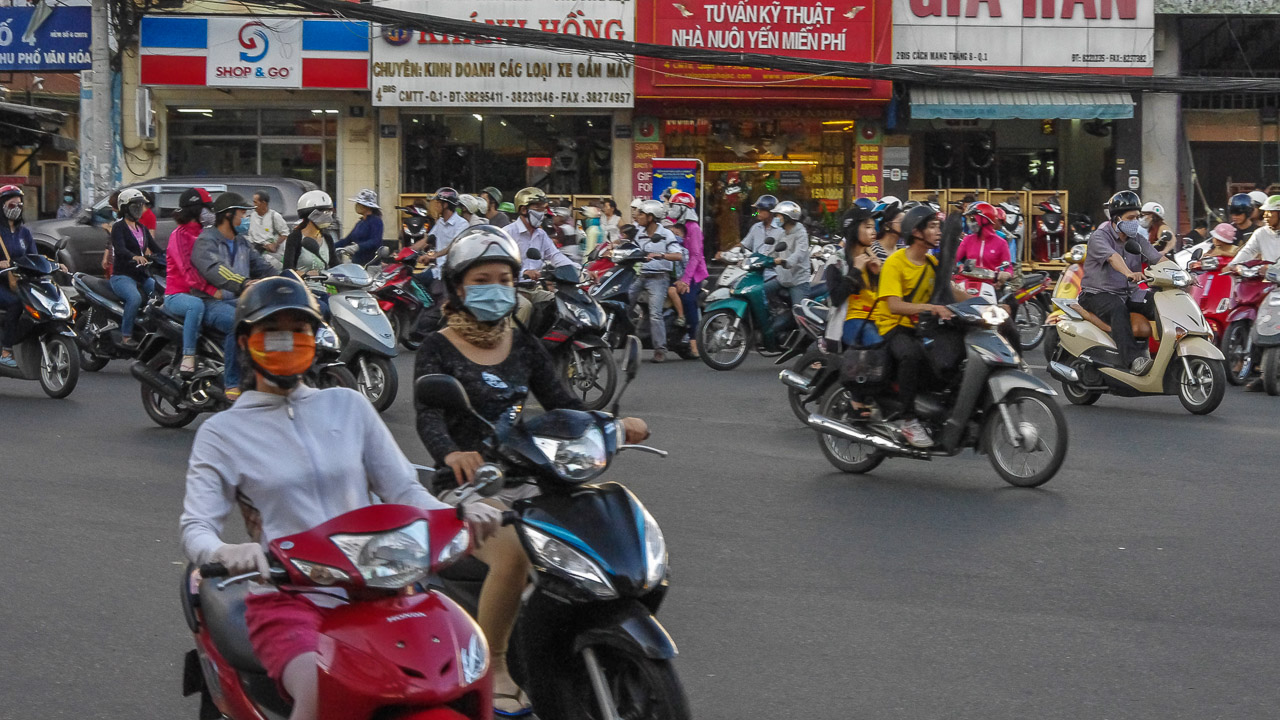 Vietnam - Dezember 2012<br>Saigon, normaler Straßenverkehr